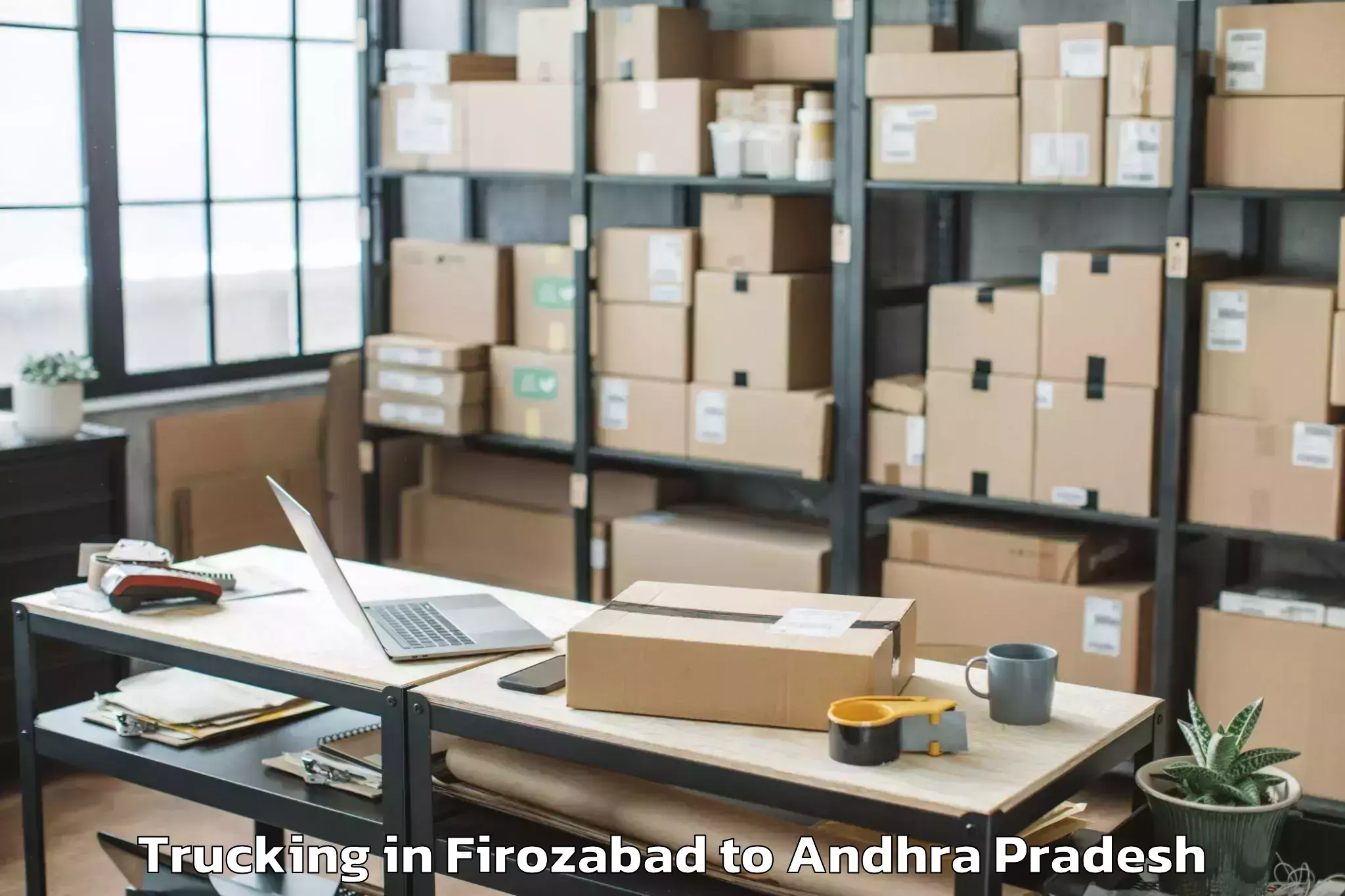 Leading Firozabad to Nadendla Trucking Provider